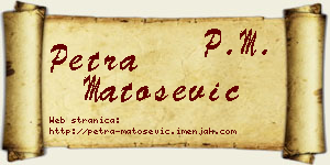 Petra Matošević vizit kartica